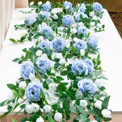 6FT Bendable Flower Garland, Artificial Rose Vine Hanging Floral Garland