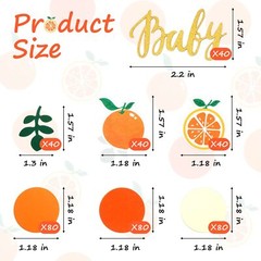 Little Cutie Baby Shower Confetti 400 Pcs Orange Eucalyptus Table Scatter