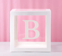 Customize Transparent Balloon Letter Box for Birthday Parties, Gender Reveal etc