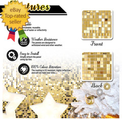 Square Light Gold Sequin Wall Panels Shimmer Wall Birthday Party Backdrop