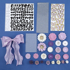 MotiMind 46 Pcs DIY Graduation Cap Decorations Kit Included Paper Flowers, 3D Bu