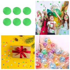 50g/1.76oz Metallic Glitter Foil Confetti 15mm Green Round Confetti Glitter T…