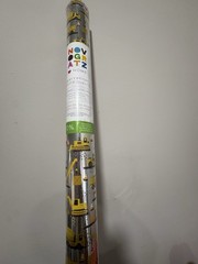 Silver Construction Birthday Party Theme Wrapping Paper 30 Sq Ft