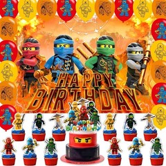 𝗡𝗶𝗻𝗷𝗮 Birthday Backdrop,𝗡𝗶𝗻𝗷𝗮 Poster for Cartoon Ninja Theme Party …