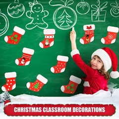 108 PCS Christmas Stocking Paper Cutouts 5.91×4.72 Inch 9 Styles Decor