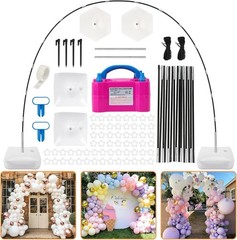 Balloon Arch Kit with Electric Pump – 10Ft Adjustable Stand for Parties Events