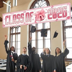 Graduation Decorations Class of 2026 Pink Bow Graduation Yard Signs Large Grad..