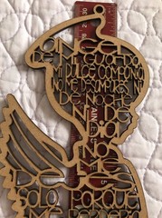Handcrafted «Angel de la Guarda» Wood Angel Prayer Wall Hanging Gift To Child Lg