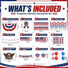 4th of July Car Parade Decorations Patriotic Golf Cart Decor,250th Anniversary