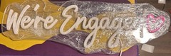 LED Neon Sign Light «We’re Engaged» for Wedding / Engagement Party Announcement