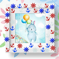Confetti Glitter Table Decorations 1.5oz Red Blue White Anchor Rudder Party Mix