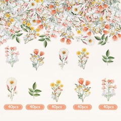 200 PCS Wildflower Confetti Wild Flower Paper Table Scatter Pink Floral DIY