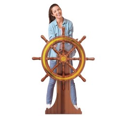 4 Feet Wheel Cardboard Cutout Nautical Party Decorations Stand up Large 1 Ship