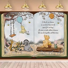Winnie the Pooh Baby Shower Birthday Backdrop Photo Background Party Studio Prop