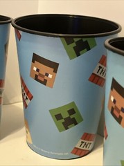 Lot Of 4 Minecraft Plastic Cups Unique Industries Made USA 🇺🇸 -used-