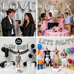 98 Pcs Silver Letter Balloons, Custom 3 Set A-Z Set for Personalizing Names &…