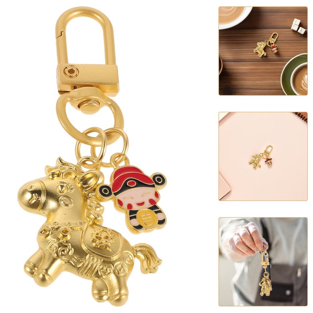 Zodiac Horse Keychain Chinese Keychains New Year Pendant Gifts 2026