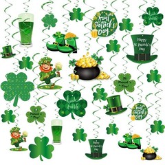 St. Patrick’s Day Party Decorations,30 Pcs Irish Shamrock St. Patrick’s Day H…
