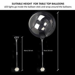 warm white 6pc LED Light up Balloon with sticks, stands and batteries, Table …