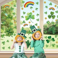 St Patricks Day Decorations,St Window Clings 122 PCS Green
