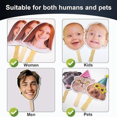 Custom Face Stickers | Handheld Faces, 6″–36″ | Party Fun & Graduation Décor