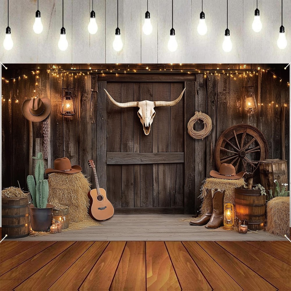 Western Cowboy Backdrop, Western Party Decorations Photography Background for…