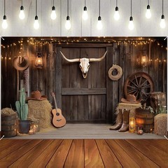 Western Cowboy Backdrop, Western Party Decorations Photography Background for…