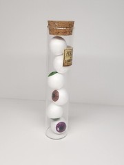 Happy Halloween Eyeball Test Tube – 6 Fake Eyeballs – Spooky Halloween Decoratio
