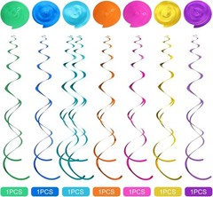 30 Pcs Under The Sea Party Decorations Tropical Fish Hanging Swirls Ceiling D…