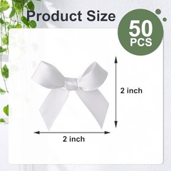 Mini Ribbon Crafts Gift Wrapping Bows, Premade Bow 50 Pcs 2 Inch Dark Mix