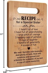 Functional Bamboo Cutting Board for Sisters – Celebrate Friendship and Love