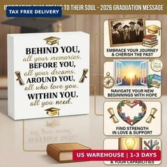 Graduation Decorations 2026 College Graduation Gifts Her for Him Quote Wood Box