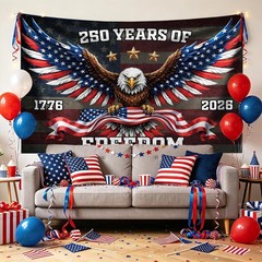 Patriotic Eagle Backdrop Banner – 4th of July & Independence Day Decor