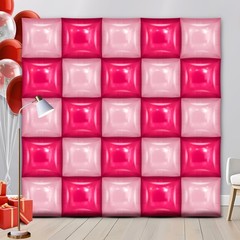 25 PCS Rose Red & Pink Square Foil Balloons Wall Backdrop- Arch Tunnel Decora…