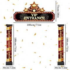 3pcs Casino Theme Party Decorations, VIP Passage Decoration Movie Night Decor…