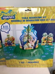 Nickelodeon 3 Piece SpongeBob Birthday Celebration Table Decorating Kit -2 Avail