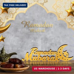 Islamic Tabletop Decors Ramadan Mubarak Sign Ramadan Kareem Sign Eid Decoration