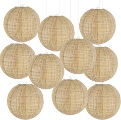 Boho Party Decorations Burlap Hanging Paper Lanterns for Boho Baby Shower Bridal