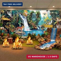 Frienda 18 x 6 ft Rainforest Falls Backdrop Decoration Extra Large 2026 VBS Back