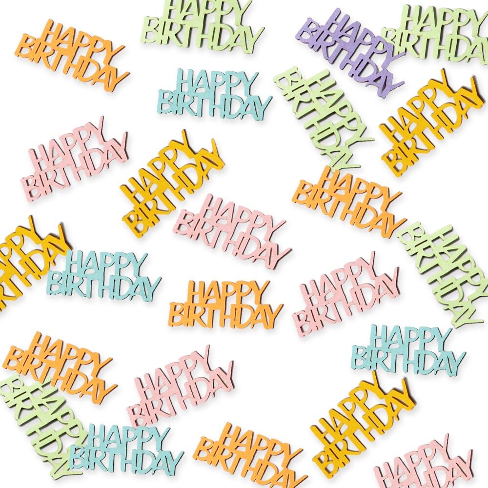 Multi-color Birthday Confetti Happy Birthday Party Table Decorations Cute Let…