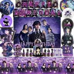 Wednesday Inspire Birthday Party Decorations, Wednesday Inspire Party Supplies S