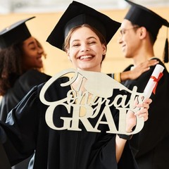 2026 Graduation Party Decorations Congrats Grad Sign Class of 2026 Photo Wood