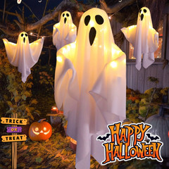 Halloween Glowing Ghost Light Outdoor Decor Garden Prop Party Home Hanging Decor