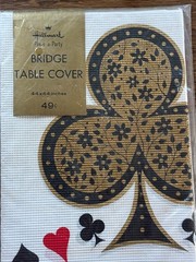 Vtg Hallmark BRIDGE Square Table Cover 44″x44″ NEW