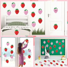 70PCS Strawberry Cutouts Bulletin Board Decorations Sweet Wall Decals -Cuts S…