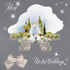 MacKenzie Childs Sterling Check Bow Medium 7 x 11″ Silver Gray Weddings Parties