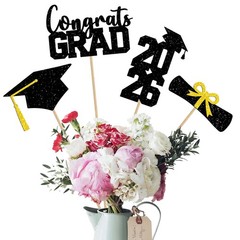 16 PCS Class Of 2026 Graduation Centerpiece Sticks Table Toppers Party