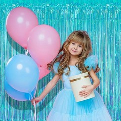 2 Packs Foil Fringe Curtain Backdrop | Party Decoration | Birthday Photo Booth