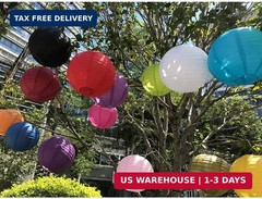 BEISHIDA 10Pcs White Paper Lanterns Decorative Chinese/Japanese Hanging Round Pa