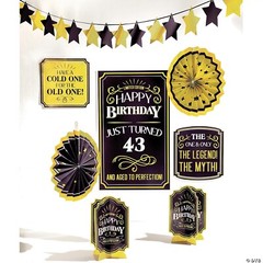 «Better With Age» The Legend, Birthday. Room Decorating Kit (1) Customizable Age